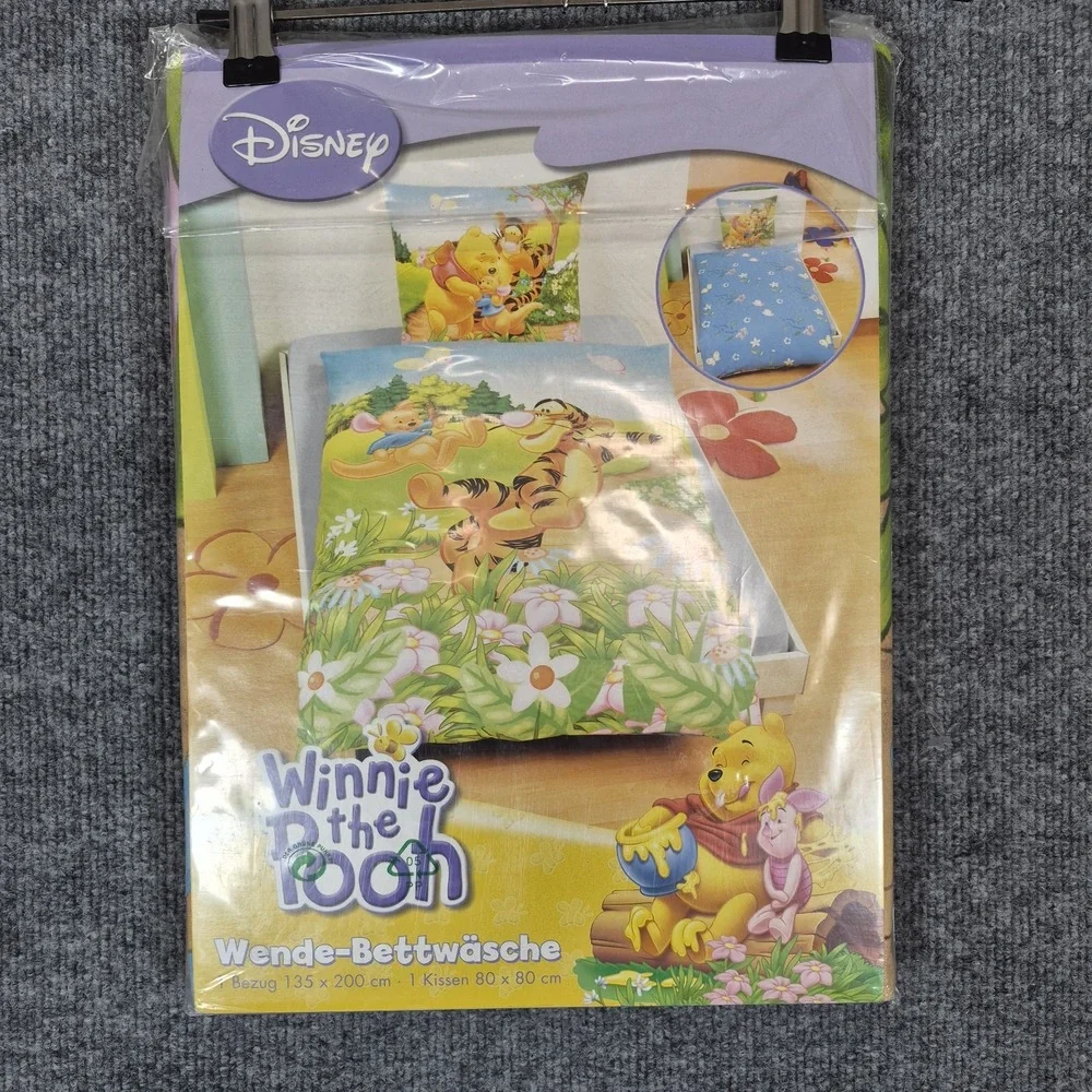 VTG Disney Winnie The Pooh Reversible ‎ Duvet Cover & Pillow Case Tigger
